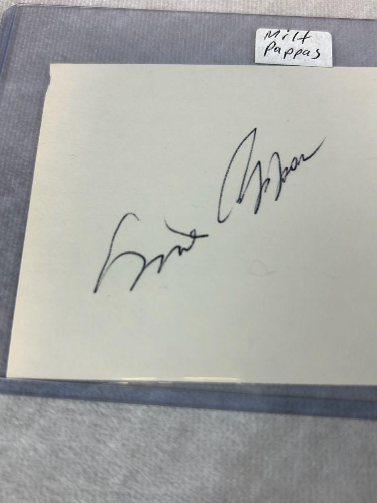 (6) Signed 3 x 5 Index Cards - Cooper, Smith, Pappas, Bailey, Fonseca, and Herbert