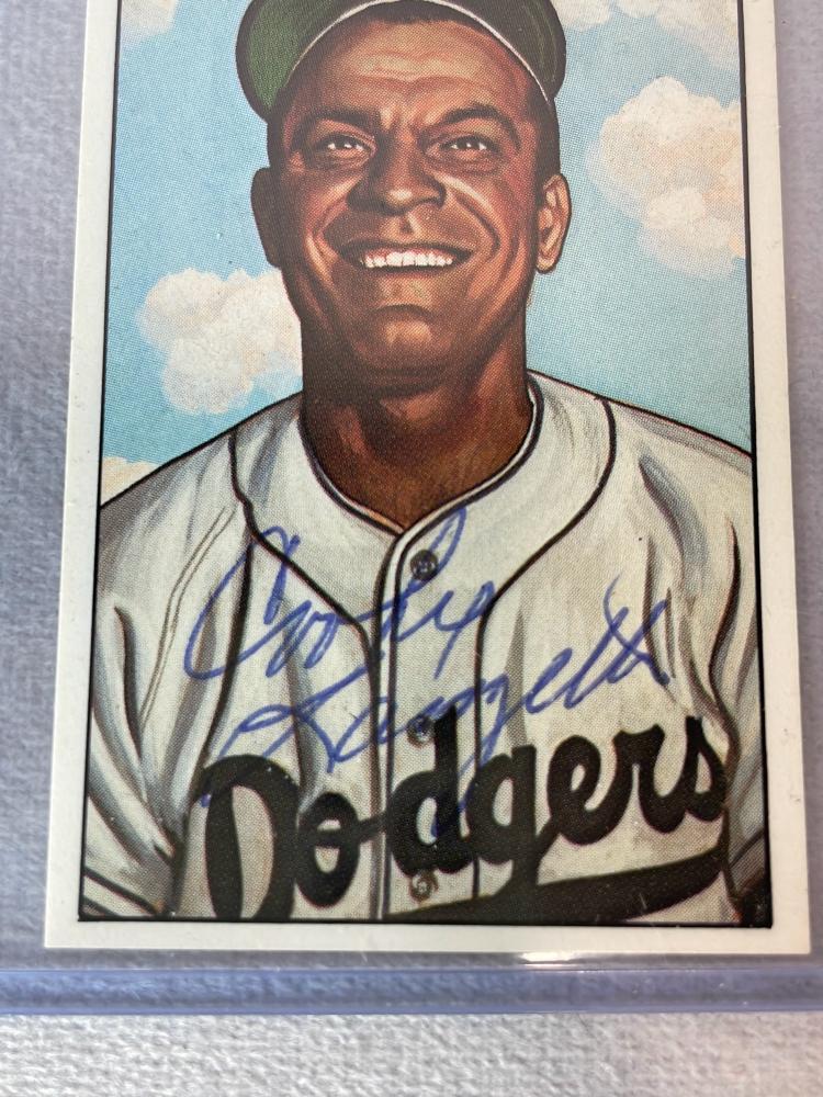 (8) TCMA and Bowman Reprint Signed Baseball Cards with HOFers