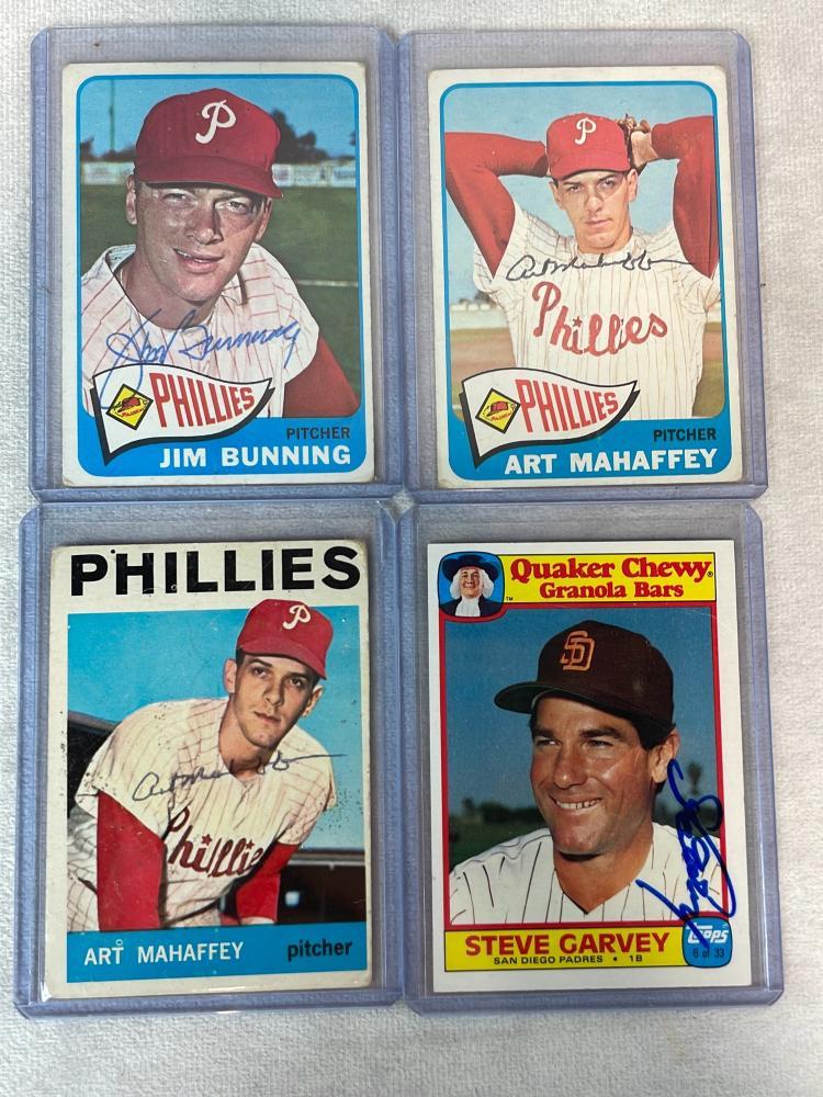 (12) Signed Baseball Cards from the 50s, 60s, 70s, and 80s