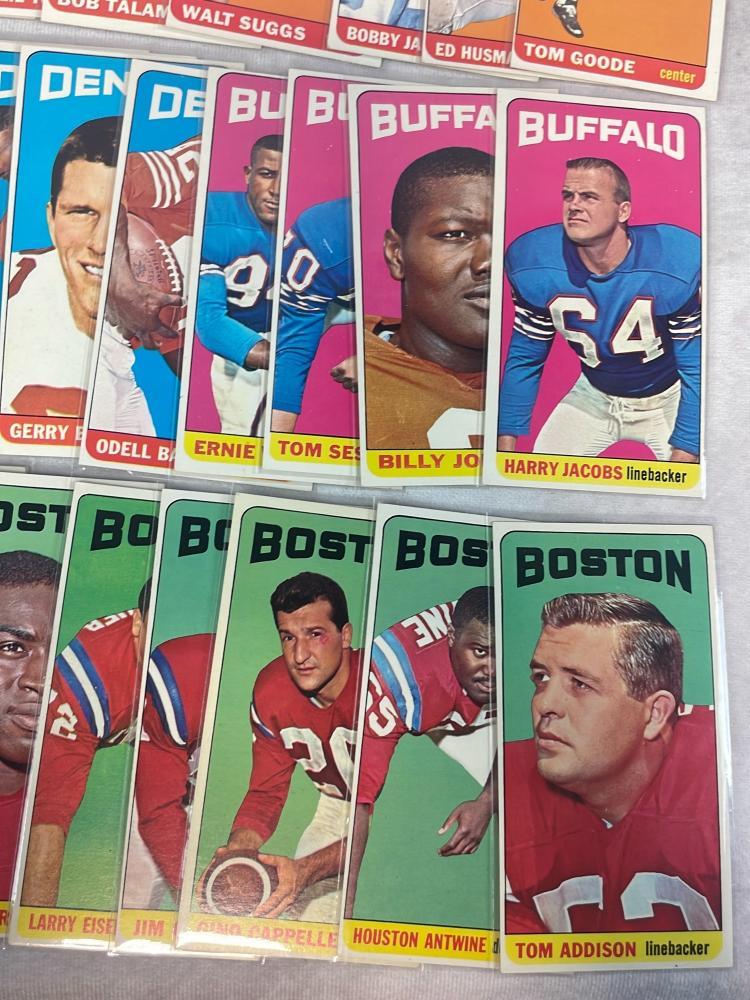 Clean Lot of 97 Different 1965 Topps Football Tall Boys