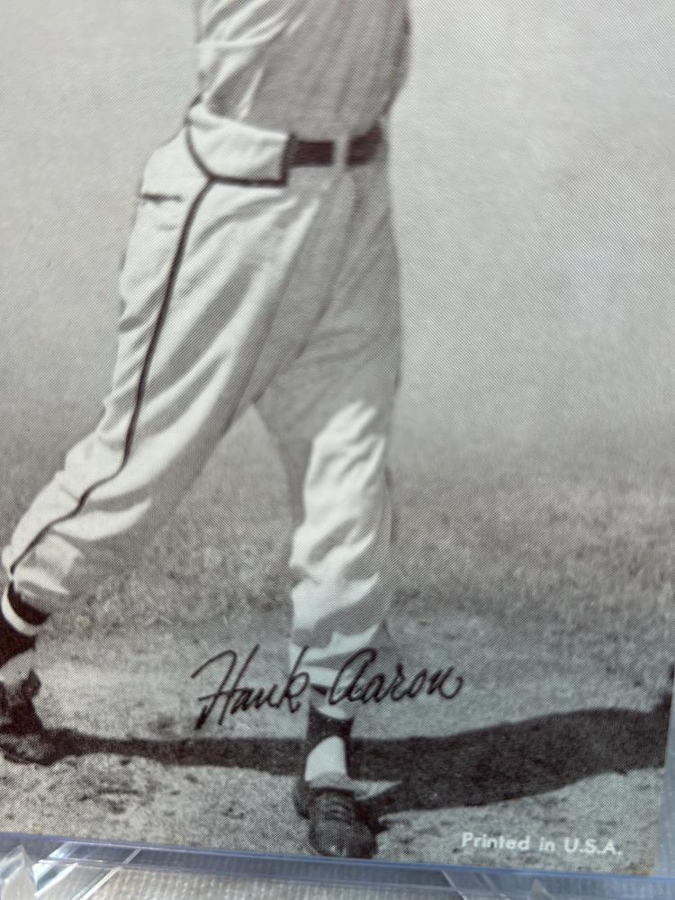 Lot of 2 1947-66 Hank Aaron Exhibit Cards -Stat Back