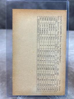 Lot of 2  1947-66 Sandy Koufax Exhibit Cards-Stat Back
