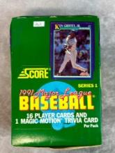 1991 Score Baseball Series 1 Uopened Box