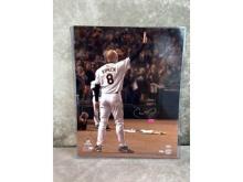 Cal Ripken signed 16X20 color photo with silver sharpie, Steiner