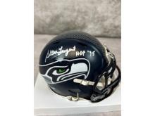 Steve Largent signed Seahawks mini helmet Tristar cert