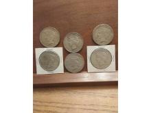 LOT OF 6 DIFFERENT PEACE DOLLARS 1923-1935S