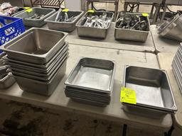 Group Of Assorted Stainless Inserts/Lids