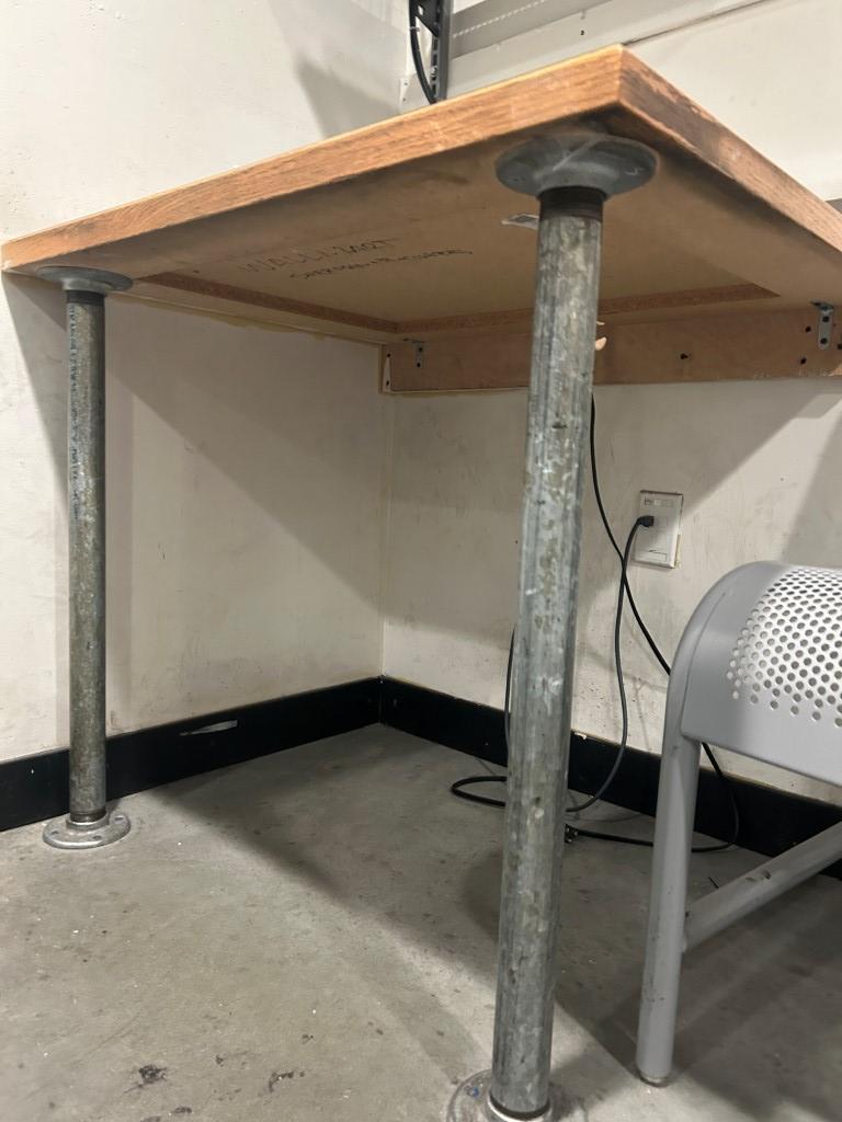 Wall Mounted Table W/ Metal Front Legs