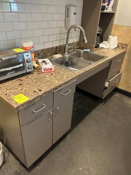 Granite Top Sink Counter And Cabinetry