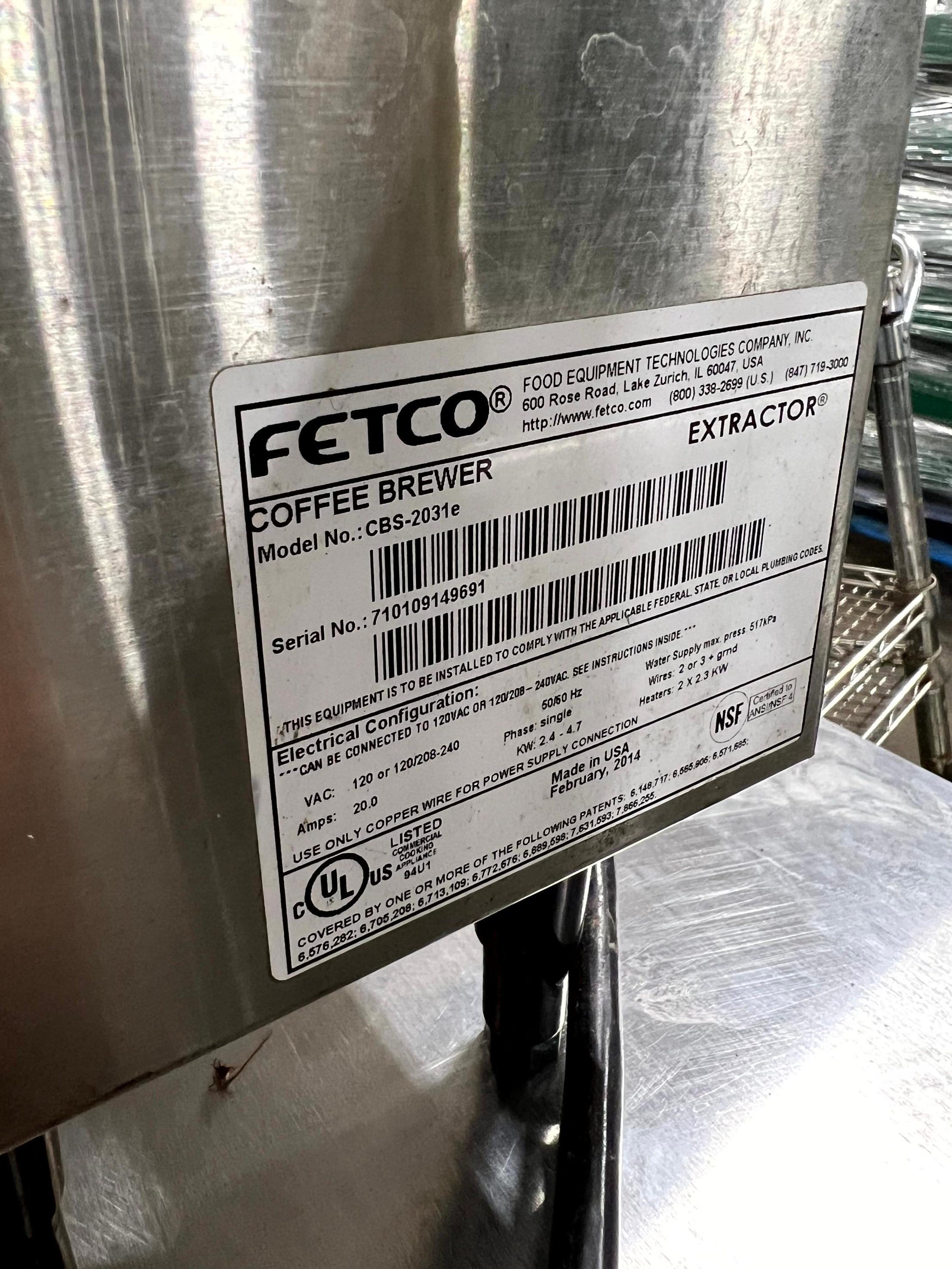 Fetco CBS-2031E Brewer
