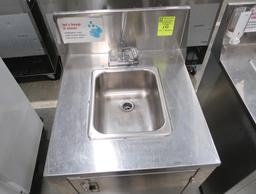 Crown Verity portable hand sink in cabinet