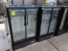 True 2-glass door refrigerated merchandisers