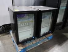 Imbera glass door refrigerated merchandisers w/ stainless countertop