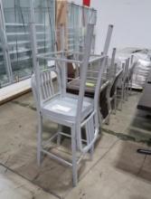 steel bar-height chairs
