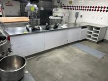 L-Shaped Stainless Top Millwork Work Station