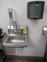 hand sink w/ soap & towell dispensers