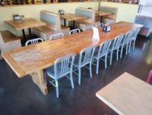 wooden community table