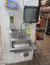 hand sink w/ soap & towell dispensers