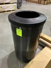 Armor 35 Gallon Outdoor Stadium Style Trash Cans (Grey Not Black)