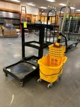 Janitorial Cart And Mop Bucket