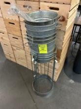 Metal Floral Buckets W/ Stands