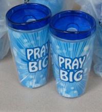 New Clarissa Tumblers, Lot of 6 "Pray Big"