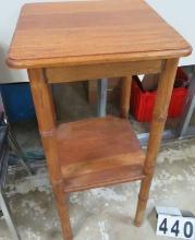 2 Shelf Wood Table, 18"x18"x40"