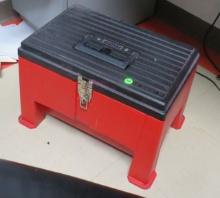 foot stool seat tool box Stackon by Uline 13" highx x 17" wide x 11" deep