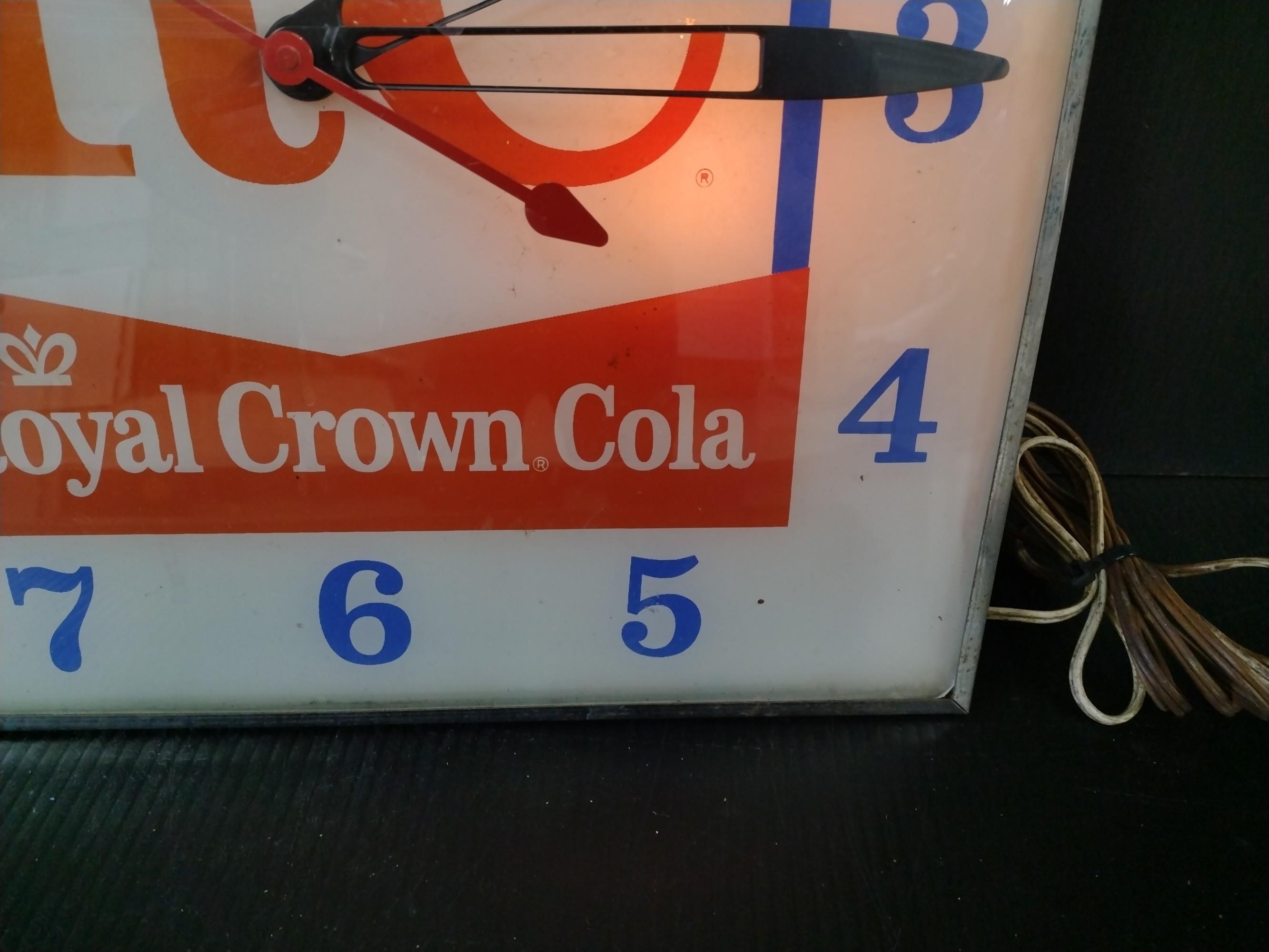 Vintage PAM RC Cola Lighted Clock