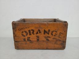 Orange Kist Wood Beverage Crate