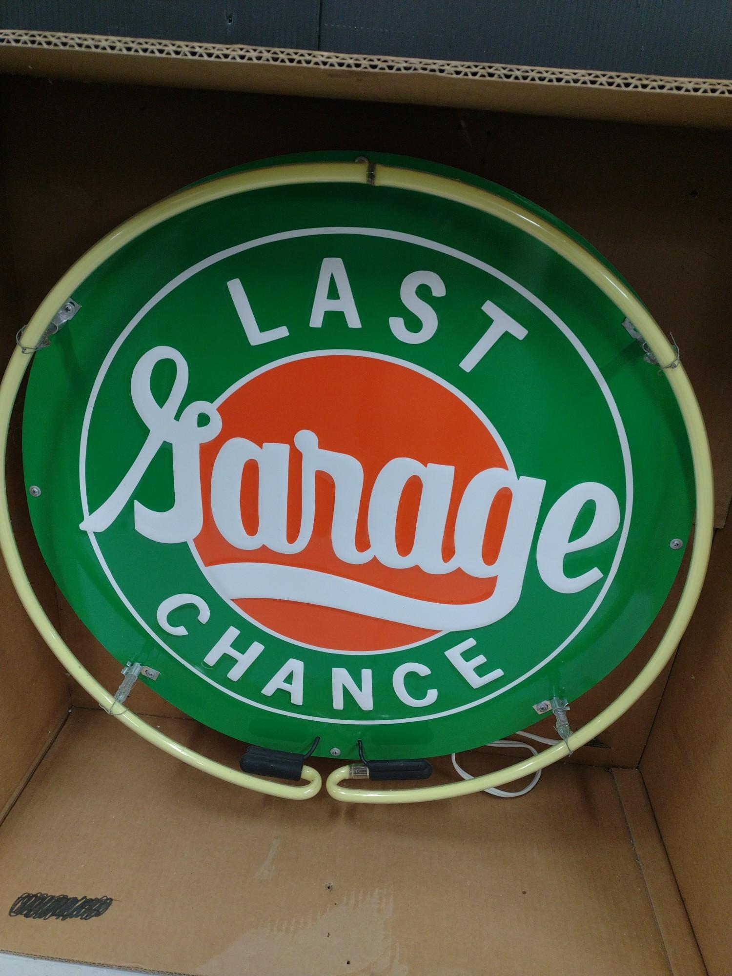 Last Chance Garage Neon Advertising Sign