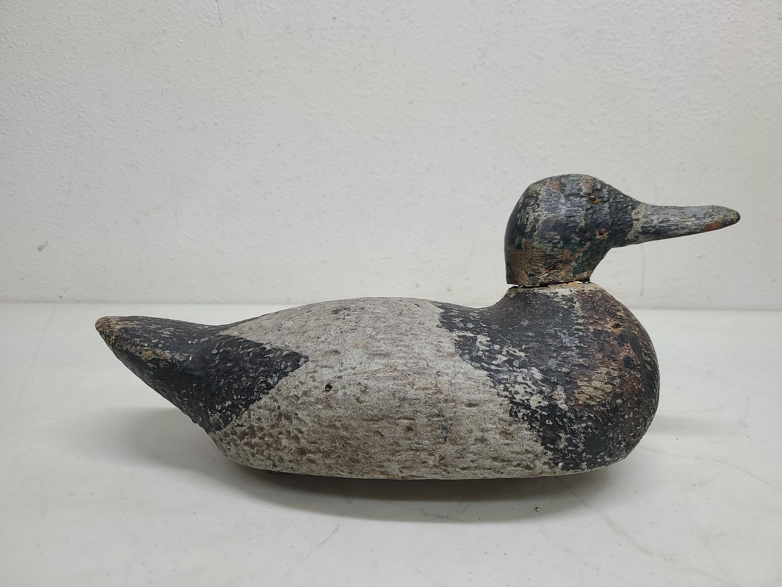 Pair Rigged Wooden Duck Decoys