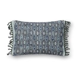 Loloi Cotton Pillow Cover in Blue And Grey finish P093P0407BBGYPIL5