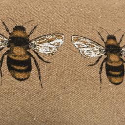 Rizzy Home Transitional Bee Pillow Cover With Natural Finish COVT16591NT001426