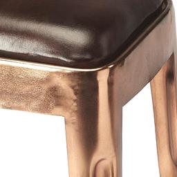 Butler Transitional Industrial Chic Square Copper Accent Stool 4400344