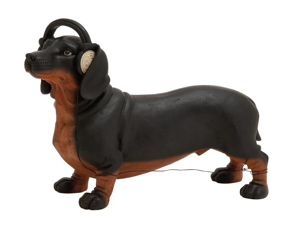 Modern And Classic Style Polystone Dog Headphone Home Decor 44752