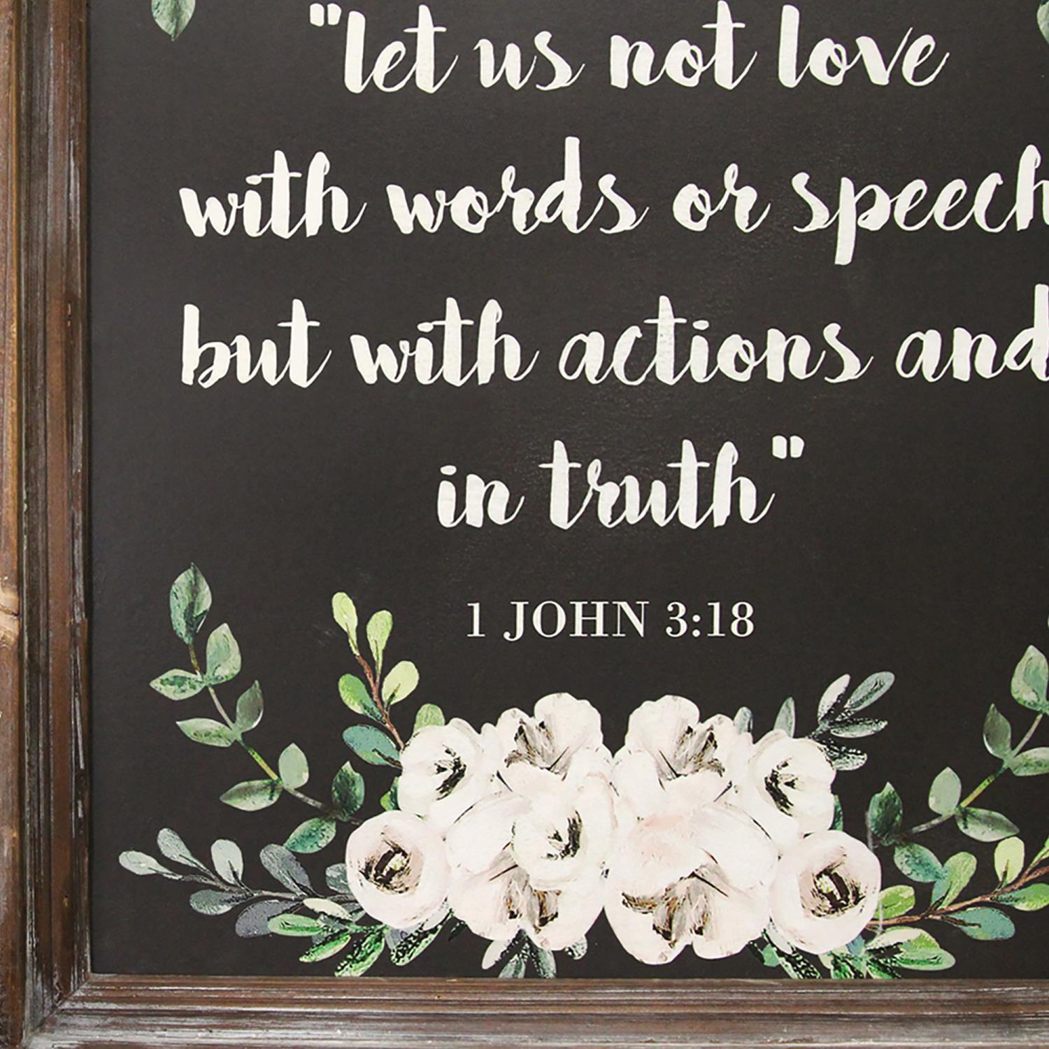 Stratton Home Decor Love With Actions And In Truth Quote Wood Wall Art S23824