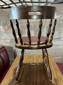 (24) Barrel Style Wooden Chair / Restaurant Seating