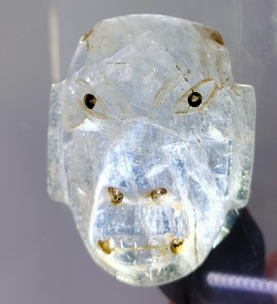 Pre-Columbian Olmec Quartz Crystal Maskette