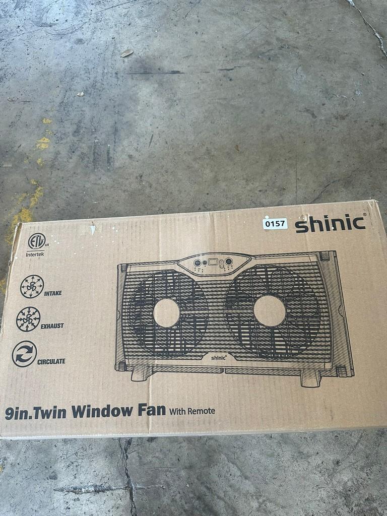 Shinic 9In Twin Window Fan With Remote (like new)