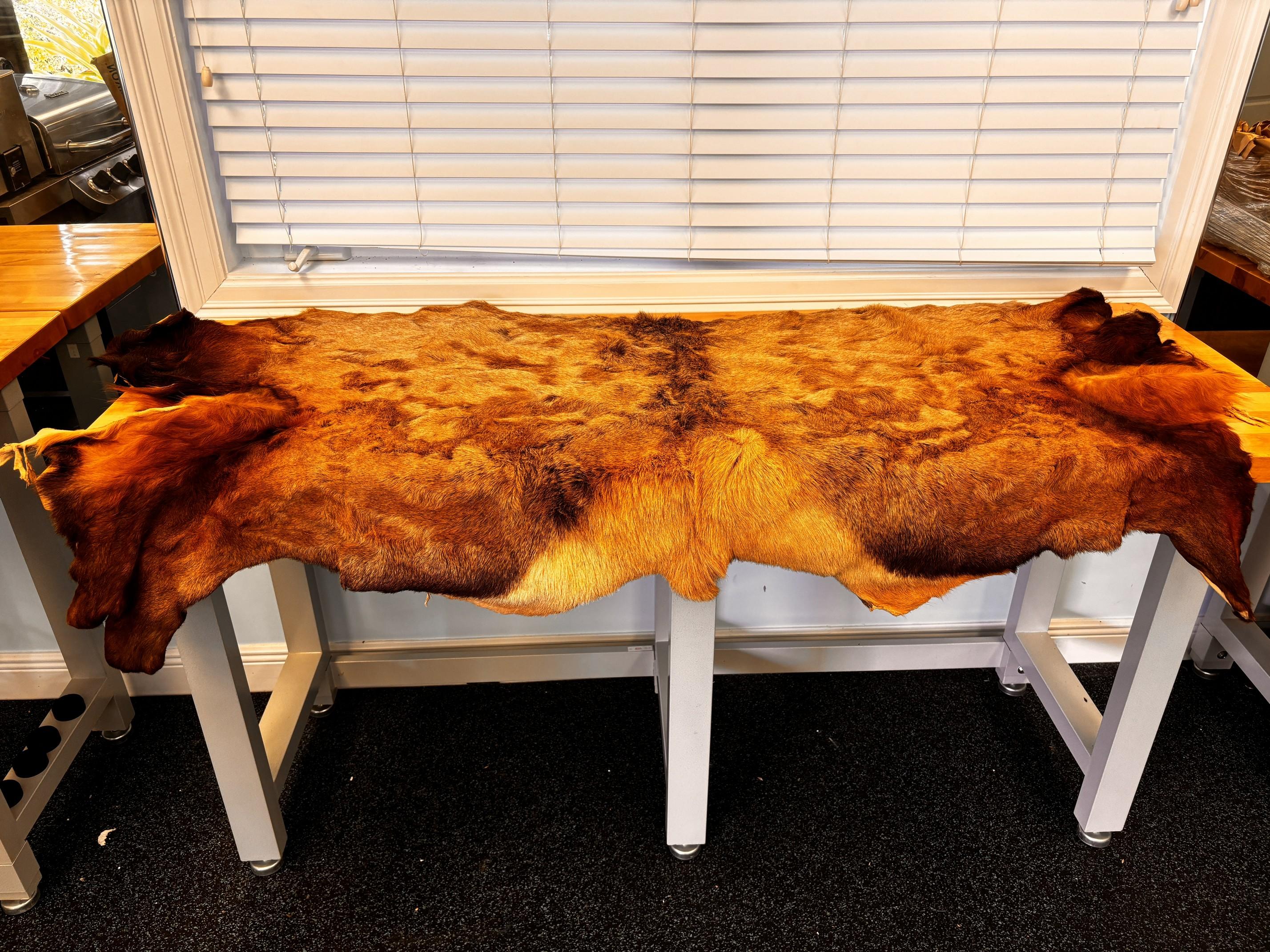 6' by 4' REAL Deer Skin Rug / LIKE NEW Deer Skin Rug