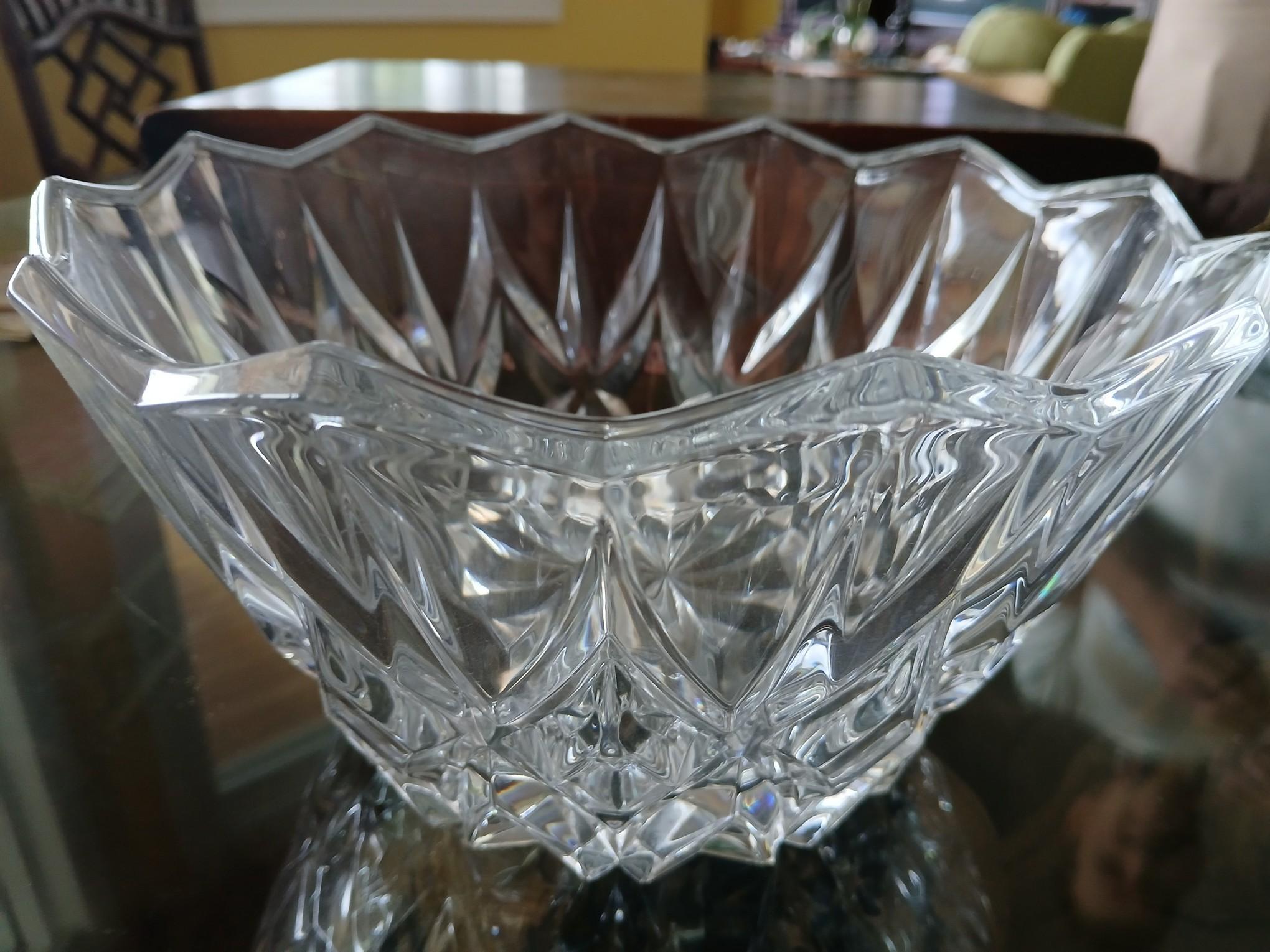 10"  Round by 7" Deep Crystal Serving Bowl / Serving Dish