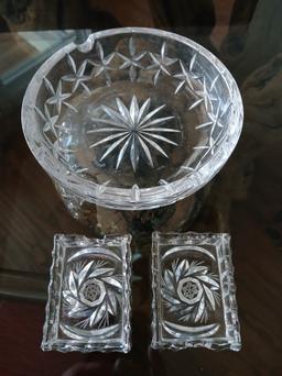 Crystal Ash Tray Set for Party / Matching Set