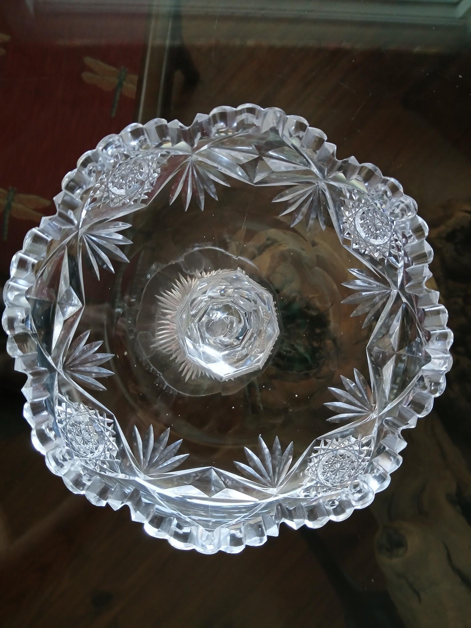 6" by 9" Tall Crystal Serving Dish / Party Dish Set