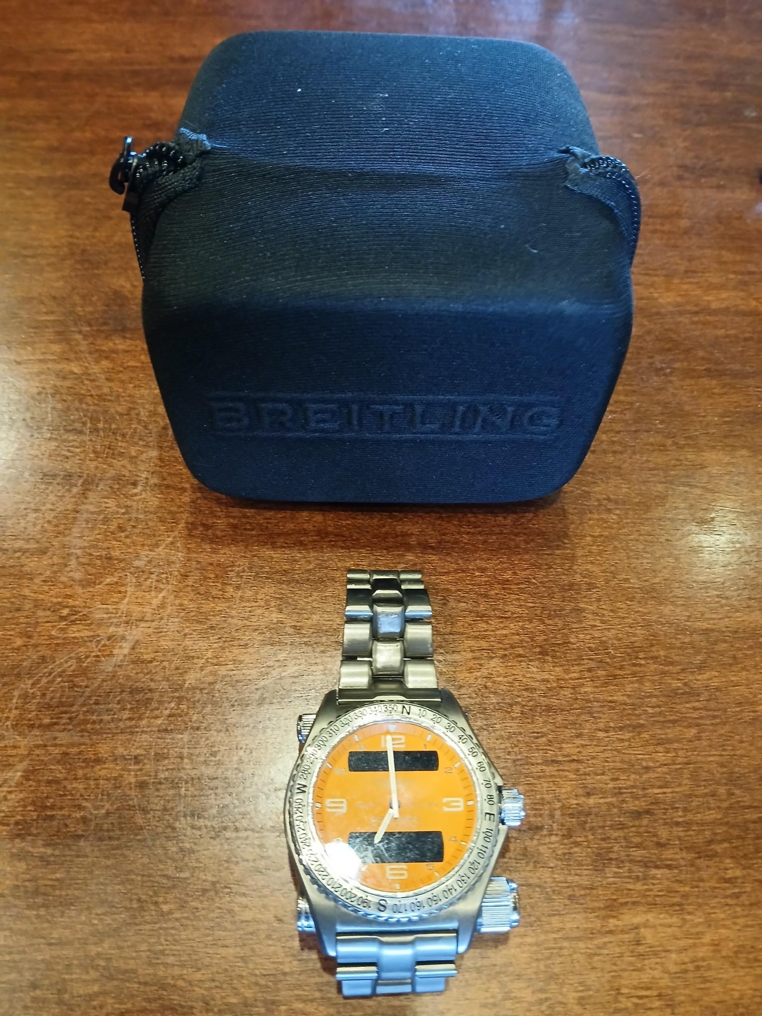 Breitling Emergency 43mm E 56321 Orange Dial