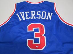 Allen Iverson of the Philadelphia 76ers signed autographed basketball jersey PAAS COA 436