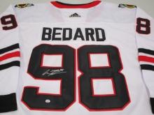 Connor Bedard of the Chicago Black Hawks signed autographed hockey jersey PAAS COA 551