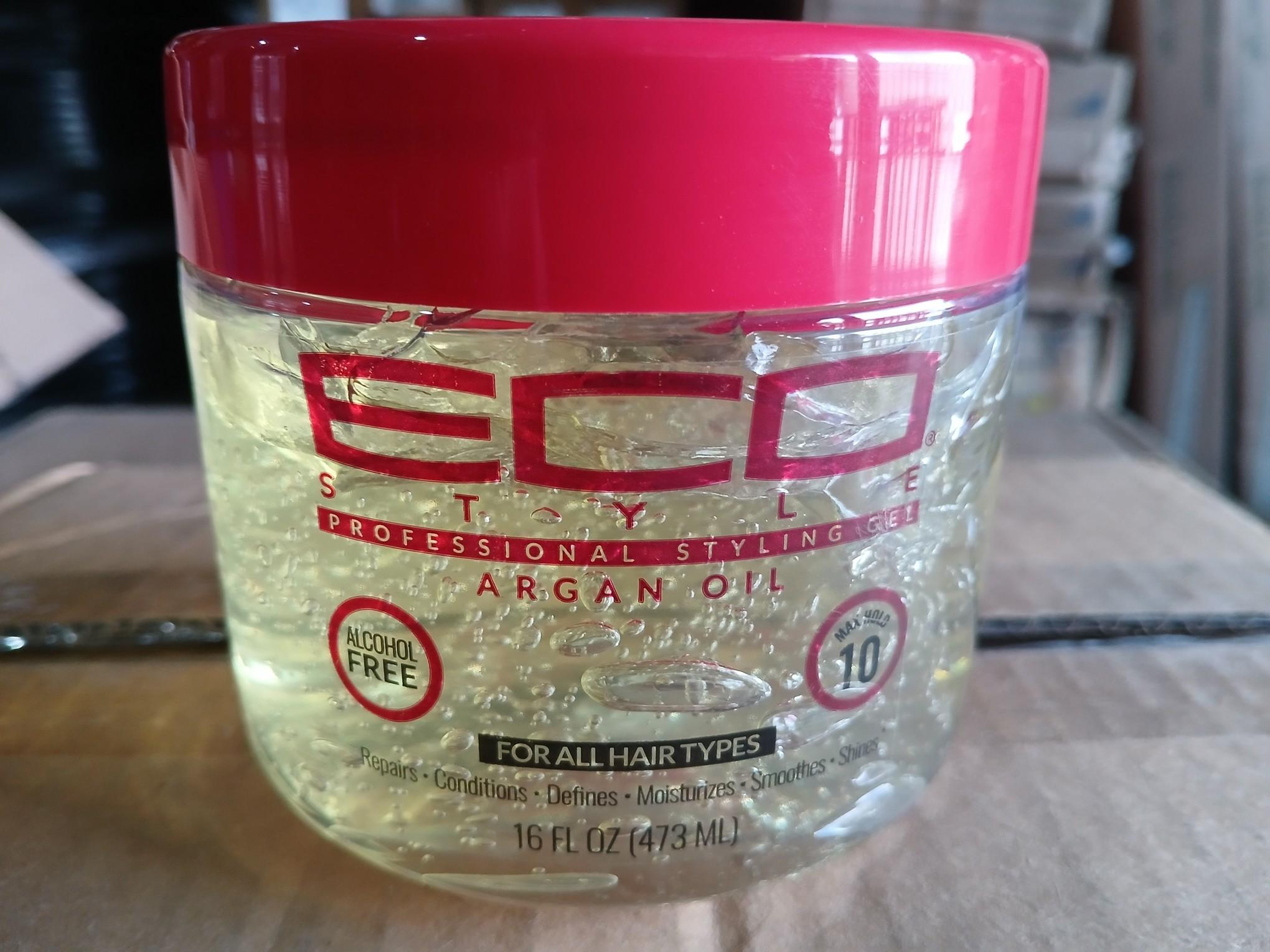 ECO Style Professional Styling ARGAN OIL / Hair Gel Case has (6) Bottles and we are selling by the b