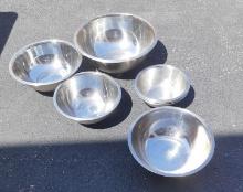 Metal Mixing Bowls - various sizes