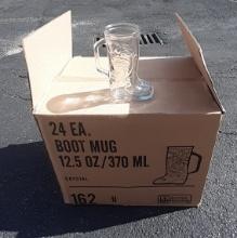 Glass Boot Mug  - New - 12.5 oz